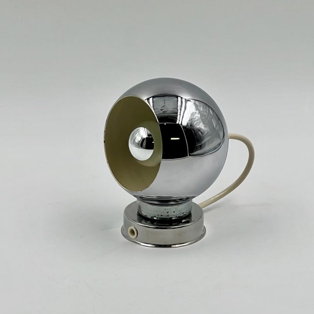 Silver Mid-Century Modern Chrome Eyeball Table Lamp by Goffredo Reggiani for Reggiani, 1960s For Sale - Image 8 of 11