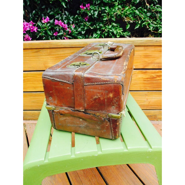 Antique Leather Fishing Tackle Box Chairish