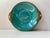 Art Deco Ceramic Dish in Turquoise Green Glaze & Brass from Christian Jensen, 1930s For Sale - Image 9 of 9