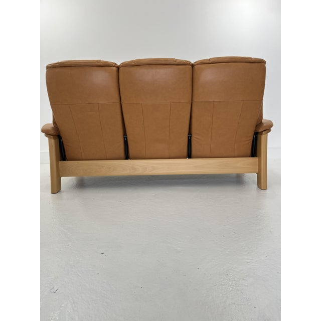 Orange Stressless 3-Seater Sofa from Ekornes, Norway, 1980s For Sale - Image 8 of 17