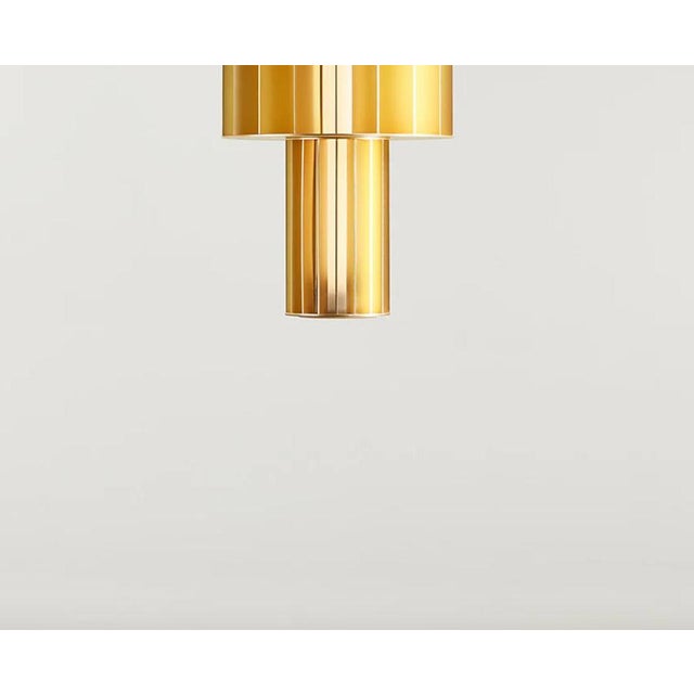 T Pe Golden Suspended Lamp by Stephen Burks Babel for Parachilna For Sale - Image 6 of 14