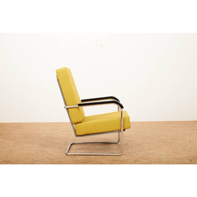 1930s Armchair in Chrome-Plated Tubular Steel by Werner Max Moser, 1930s For Sale - Image 5 of 14