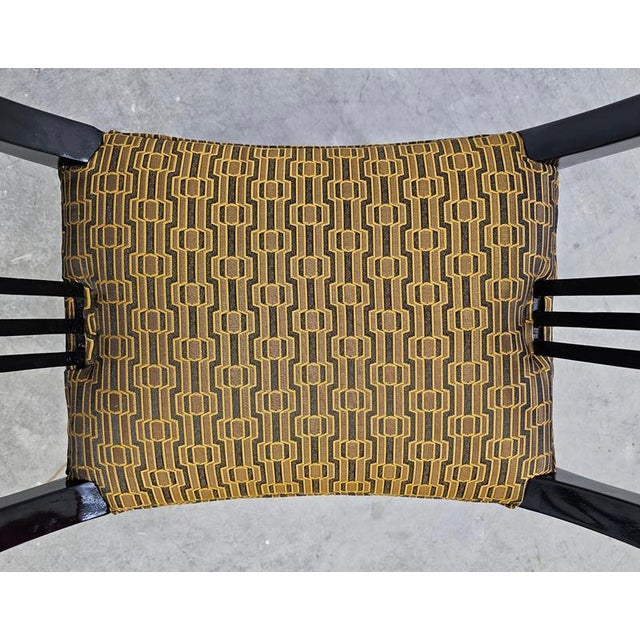 Set of Vienna Secession Gondola Stools in Black Lacquer, 1890s For Sale - Image 15 of 16