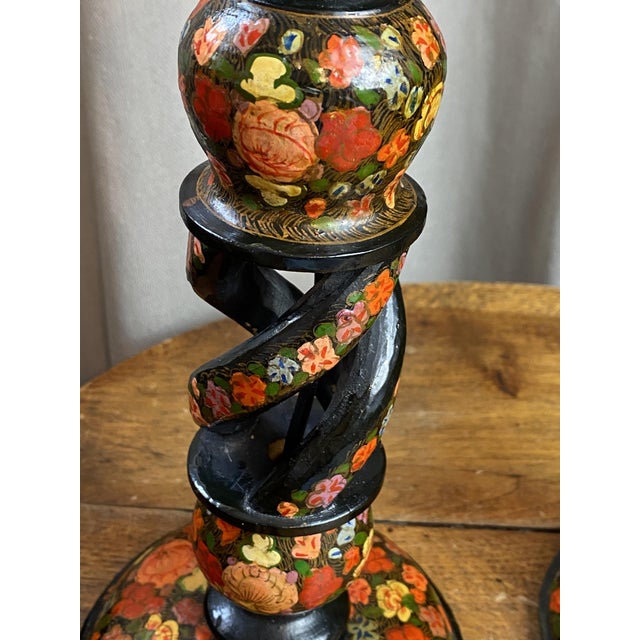 Kashmiri Lamp Bases, 1890s, Set of 2 For Sale - Image 6 of 18