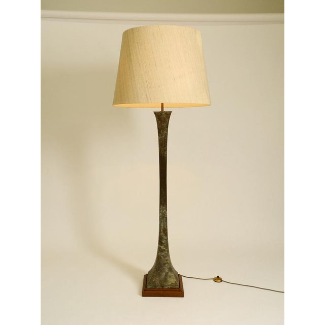 Mid-Century Modern Bronze Verdigris Floor Lamp by Stewart Ross James for Hansen Lighting, USA, 1960s For Sale - Image 3 of 18