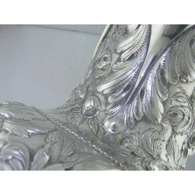 Rare Sterling Silver S Kirk & Son Water Pitcher Repousse no.26F ~No Mono ~41ozt For Sale - Image 13 of 18