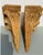 Rustic European Pair of Vintage Carved Wood Corbels – Architectural Salvage Style Shelf Brackets For Sale - Image 3 of 6