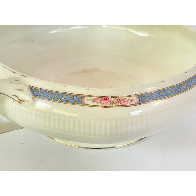 Grindley Antique Serving Bowl by Wh Grindley Kendal Ironstone | Georgian Ivorie | Rare English China For Sale - Image 4 of 7