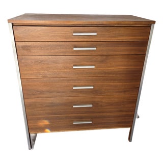 Rare Mid-Century Paul McCobb Tall 6 Drawer Dresser Walnut for Calvin Furniture Company For Sale