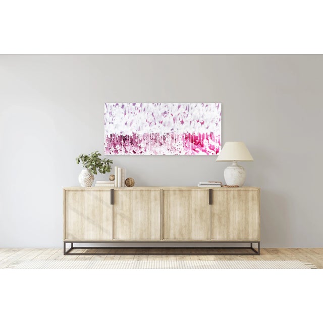 Pink Soft Pink Playful Graffiti Painting Street Urban Art "Love Puff" Original Artwork by Amber Goldhammer For Sale - Image 8 of 10