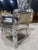 2020s French Throne Chair – Silver Leather High-Back For Sale - Image 5 of 9