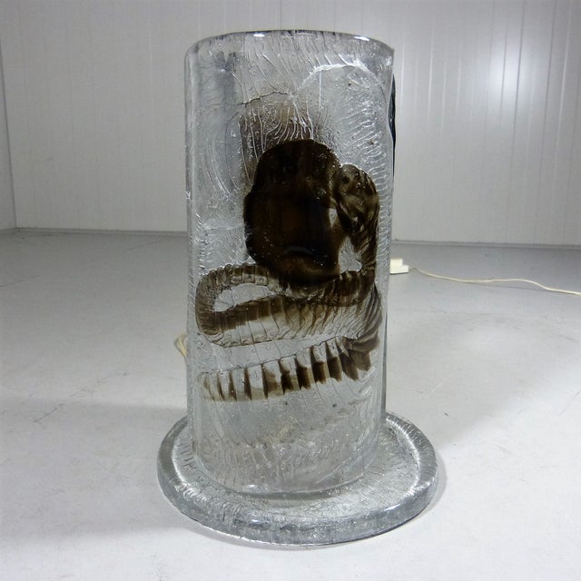 Mid-Century Modern Glass Table Lamp from Mazzega, Italy, 1960s For Sale - Image 3 of 18
