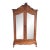 Antique French Louis XV Style Carved Walnut Double Mirror Door Armoire Wardrobe For Sale