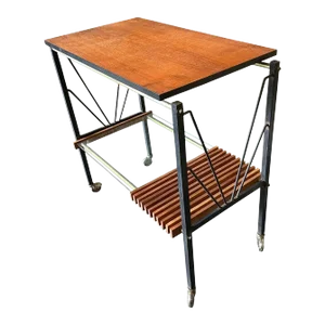 An Elegant 1960s Mid-Century Modern Italian Rectangular Cart