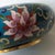 Vintage Cloisonné Enamel Lotus Bowl / Scholar's Brush Washer With Gilt Rim For Sale In Los Angeles - Image 6 of 9