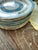 Vintage Crown Staffordshire Lyric Tunis Blue Bread Plates – Set of 9 – Fine Bone China England – 1930s–1950s For Sale In Chicago - Image 6 of 12