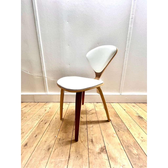 2020s Nuevo Satine Dining Chairs With White Leather Seats - Set of 4 For Sale - Image 5 of 6