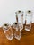 Plastic Vintage Karl Springer Style Chunky Clear Lucite Set of 4 Candle Holders For Sale - Image 7 of 8