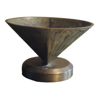 1950s Sculptural Bronze Vide Poche Vessel For Sale