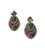 Silver Vintage Natural Ruby, Emerald and Diamond Earrings- 925 Sterling Silver For Sale - Image 8 of 10