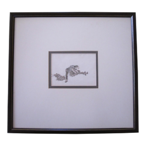 Framed Japanese Woodcut, Katsushika Hokusai 1800's