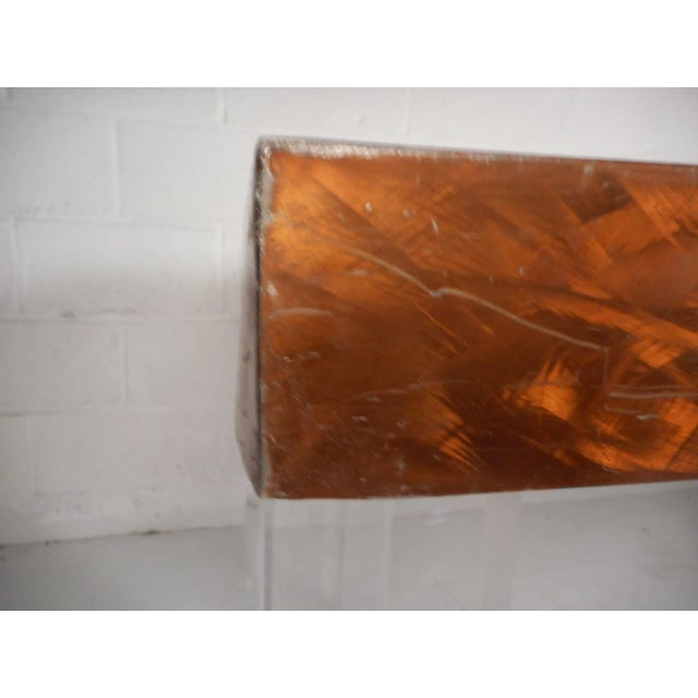 Mid-Century Modern Metal and Lucite Dining Table For Sale - Image 9 of 13