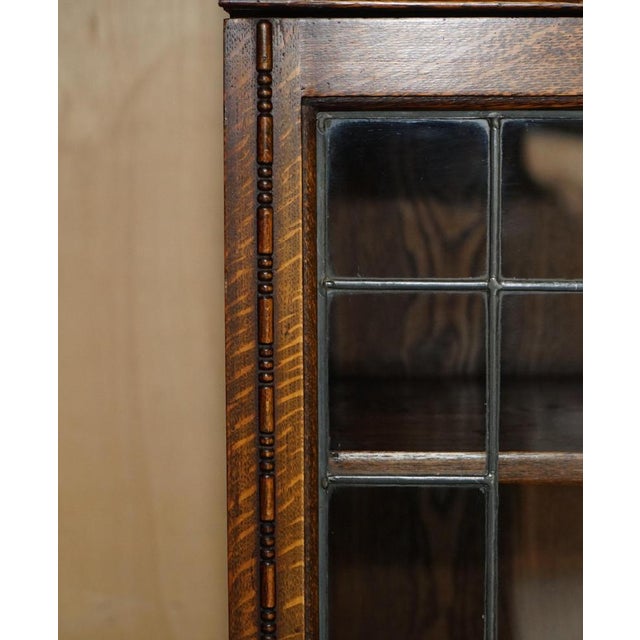Antique English Astral Glazed Display Cabinet from Roberts, 1900s For Sale - Image 10 of 18