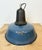 Industrial Blue Enamel Factory Lamp with Cast Iron Top, 1960s For Sale - Image 13 of 18