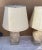 1970s Rustic European Woven Oak Painted Table Lamps With Shades - a Pair For Sale In Palm Springs - Image 6 of 11