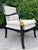Vintage Ethan Allen Neoclassical Black & Gold Accent Armchair For Sale In Naples, FL - Image 6 of 12