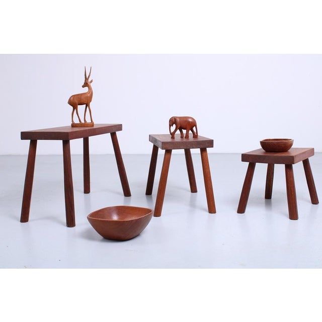 Teak Nesting Tables by Charlotte Perriand, 1960s, Set of 3 For Sale - Image 4 of 10