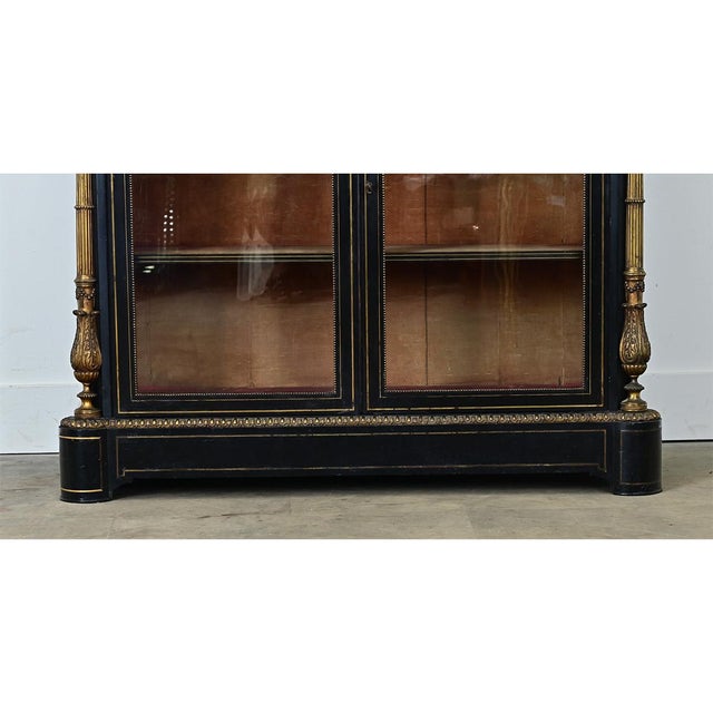 French 19th Century Ebonized Bibliotheque For Sale In Baton Rouge - Image 6 of 12