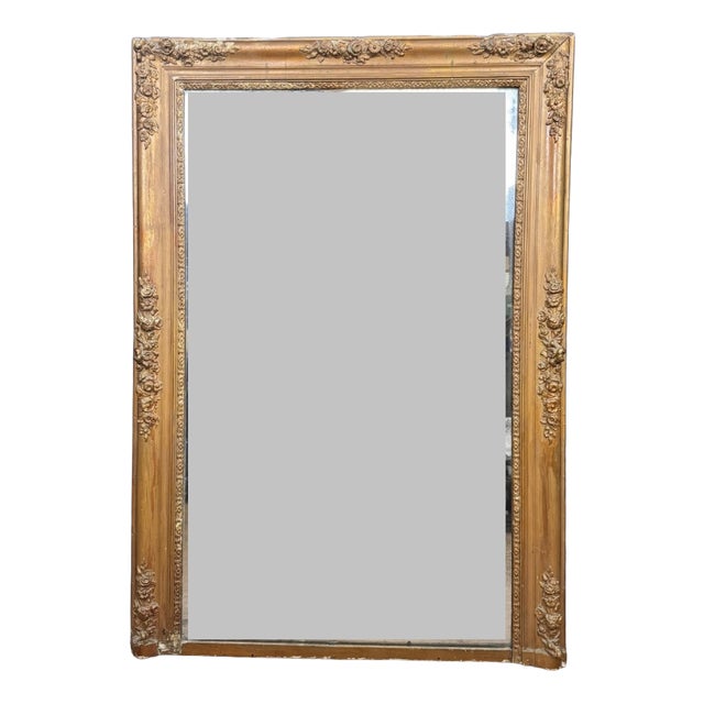 Empire Mirror in Wood and Gilded Stucco, 1810 For Sale