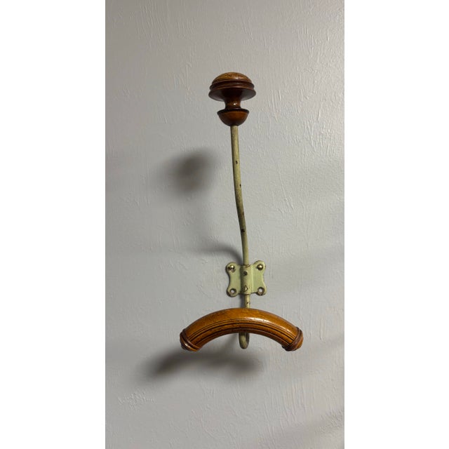 Vintage French Wall Mounted Coat and Hat Hook For Sale - Image 4 of 10