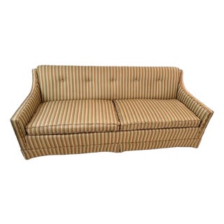 1980s Frazier's Upholstery Vintage Striped Sofa For Sale