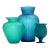 Sumptuous Frosted Shades of Jade Glass Vase Curation - Group of 3 For Sale