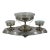 Elkington Silverplate and Glass Centerpiece - 4 Pieces For Sale