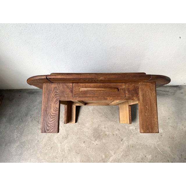 Double-Tiered Oak Coffee Table, 1970s For Sale - Image 17 of 18