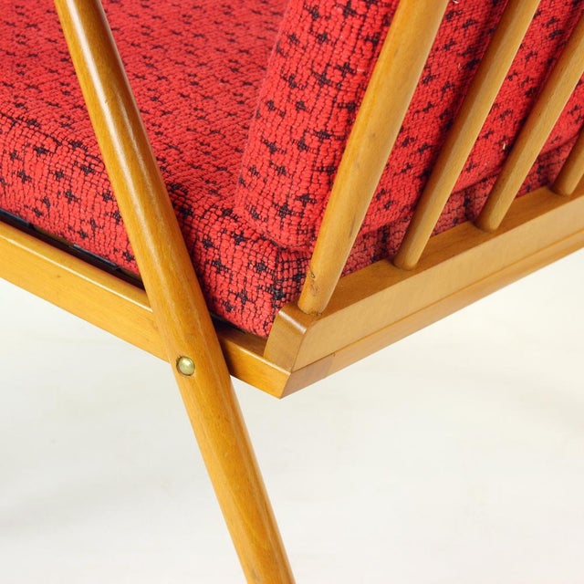 Wood Mid-Century Modern Boomerang Chair from Ton, Czechoslovakia, 1960s For Sale - Image 7 of 11