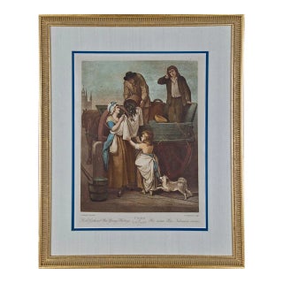 Fresh Gathered Peas: An 18th C. Engraving From the Series 'The Cries of London', 1795 For Sale