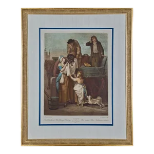 Fresh Gathered Peas: An 18th C. Engraving From the Series 'The Cries of London', 1795