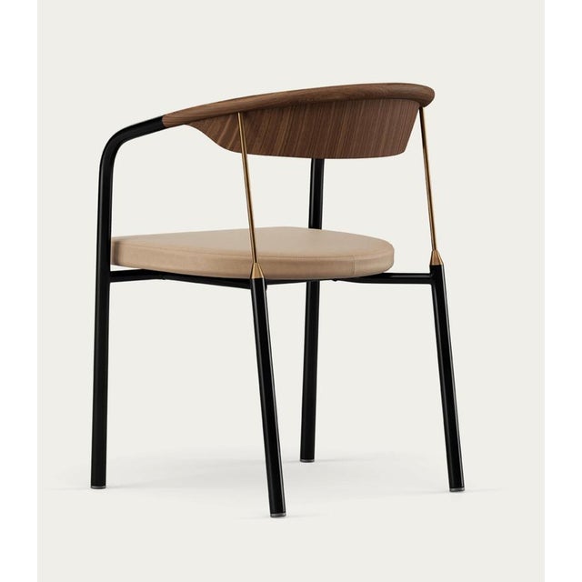 Contemporary Chairman Chair in Walnut with Upholstery in Lime by Henrik Tengler for One Collection For Sale - Image 3 of 16