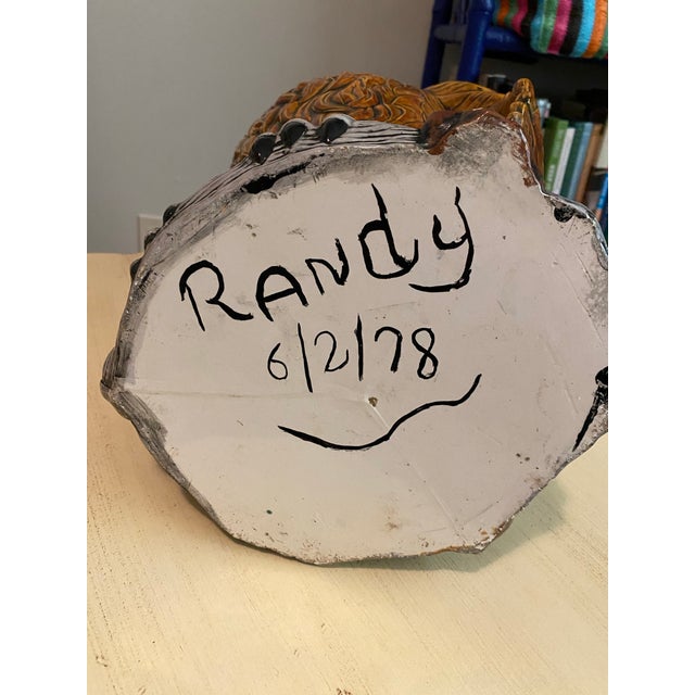 1970s Vintage Ceramic Owl Umbrella Stand For Sale - Image 10 of 10