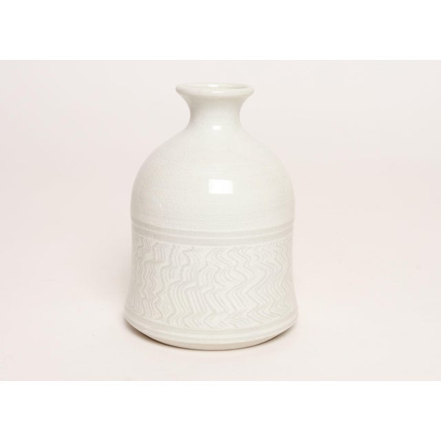 Glazed vase/vessel by ceramicist, Deanna Nichols (b. 1942-2017, Missouri). Holding a BFA from Kansas City Art Institute...