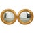 Pair of English Giltwood 1940s Round Convex Mirrors with Carved Oak Leaves For Sale In Atlanta - Image 6 of 11