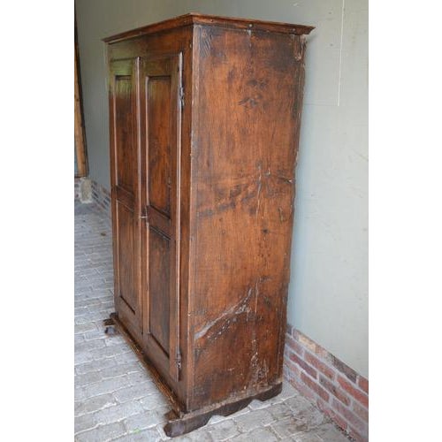 Antique Chestnut Wooden Bread Cupboard For Sale - Image 6 of 10