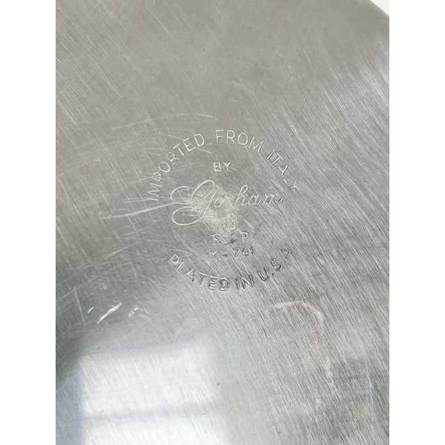 Metal Vintage Silverplate Wire Fruit Baskets, Set of Two Nested Openwork Bowls, Mid-Century Modern Tableware Gorham - Set of 2 For Sale - Image 7 of 7