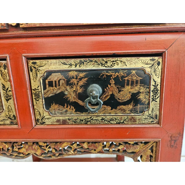 Blue Lacquered Table in wood For Sale - Image 5 of 6