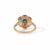 3.21 Carat Rainbow Sapphire and Diamond Floral Cluster Ring Size 4 in 14k Gold For Sale - Image 10 of 18