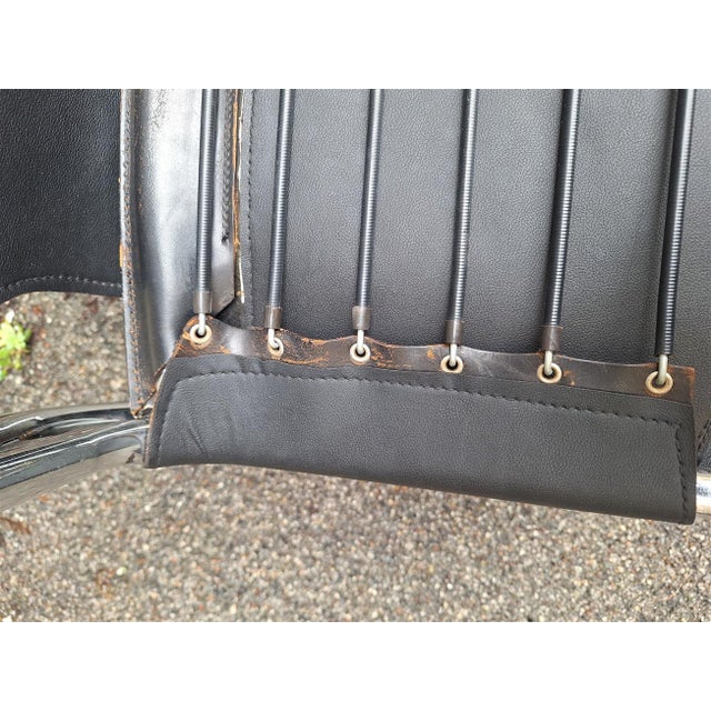 Model 920 Chairs in Chrome and Black Leather by Carlo Bartoli for T70, 1970s, Set of 6 For Sale - Image 9 of 18